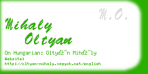 mihaly oltyan business card